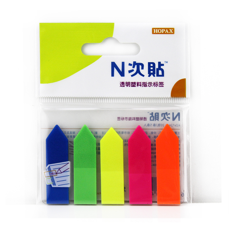 N次贴 34015 荧光纸 五色记事贴 计价单位:本 (24本/盒)