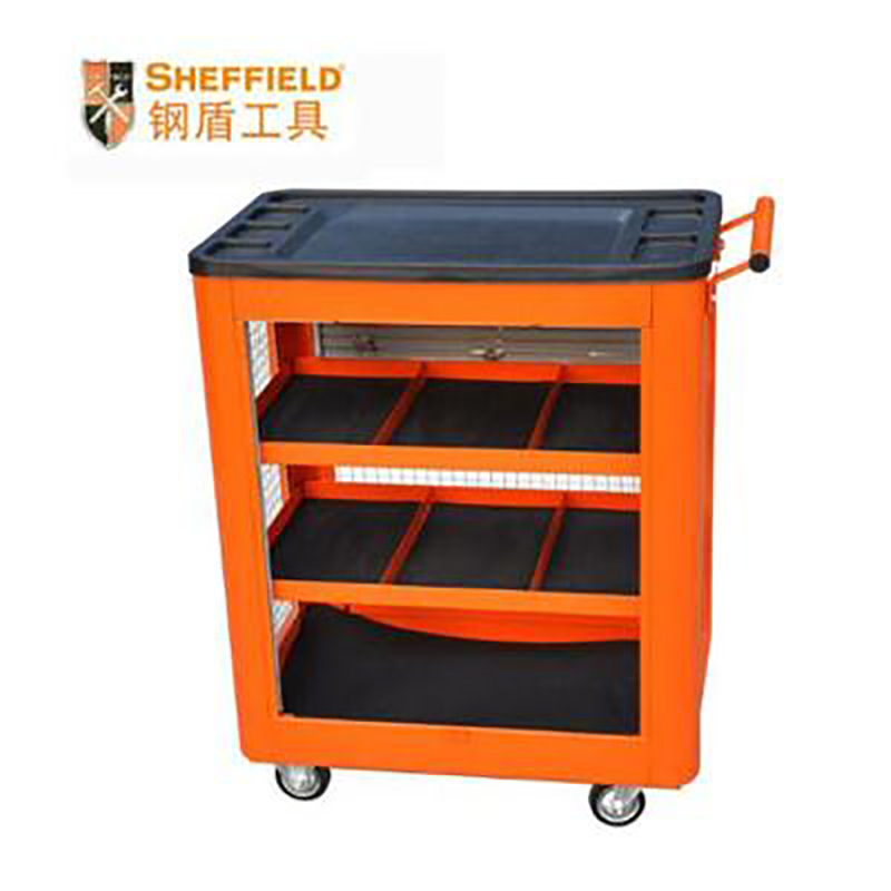 钢盾 S025012 三层网格工具车 采用冷轧钢板 毛重18.6KG 635*390*900mm
