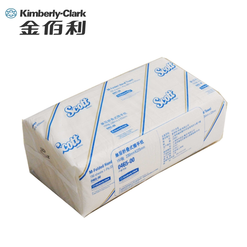 金佰利 0465-00 SCOTT适高折叠擦手纸 干手纸吸水纸 24包\箱 整箱价