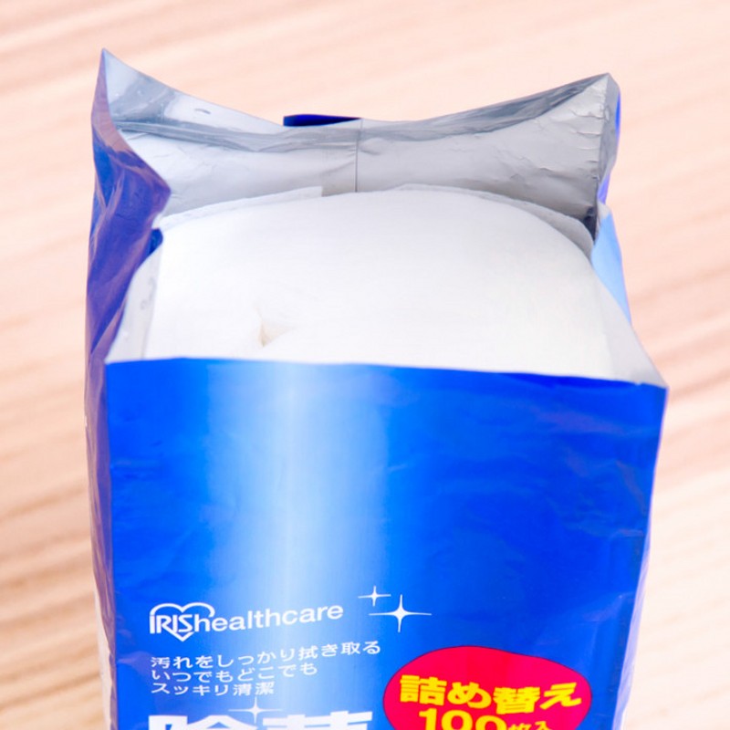 爱丽思 13*18CM 酒精除菌湿巾 替换装 100抽/包（计价单位：包)