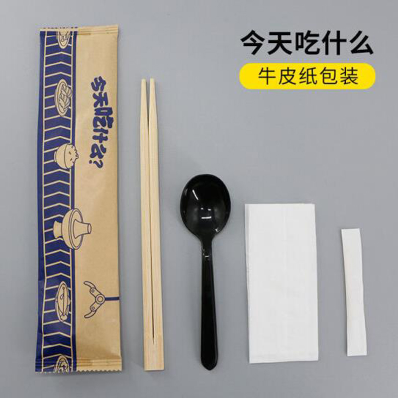 百厨坊 25*6cm 一次性餐具四件套 OPP膜包装 200套/箱 (计价单位：箱）
