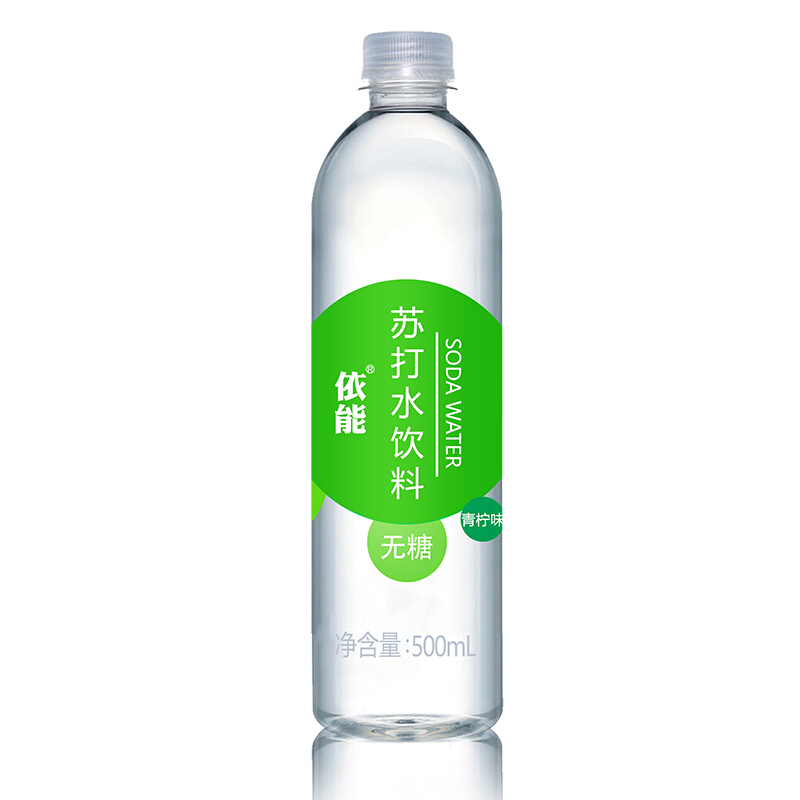 依能 500ml 苏打水 青柠味 无糖无汽弱碱 饮料 24瓶/箱(计价单位：箱)