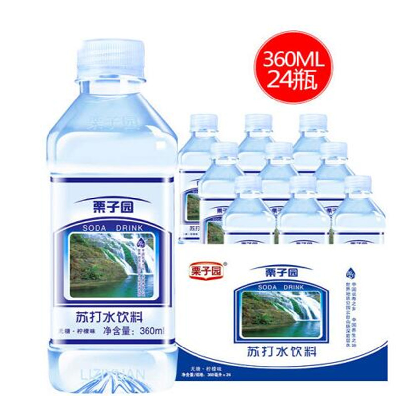 栗子园苏打水饮料 无糖/柠檬味 360ml*24瓶