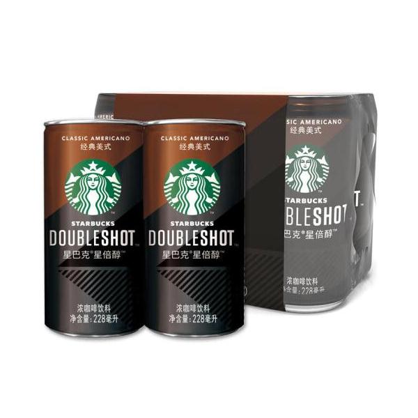 星巴克星倍醇浓咖啡饮料 经典美式味 228ml*6罐 分享装 （计价单位：箱）