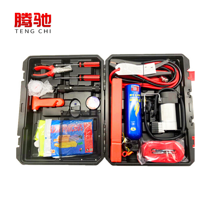 腾驰 18件套 自驾游汽车用品应急工具箱套装组合（计价单位：套）