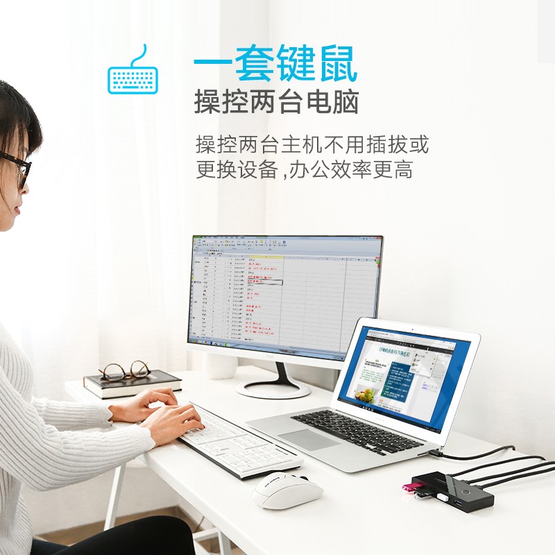 绿联 30768 打印机 转4口USB2进4出 读卡器/转换器（计价单位：个）