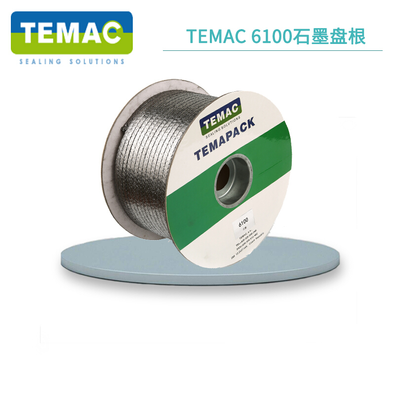 太美 6100 泵阀耐高温高压填料密封 纯石墨盘根 10*10mm 5KG/卷